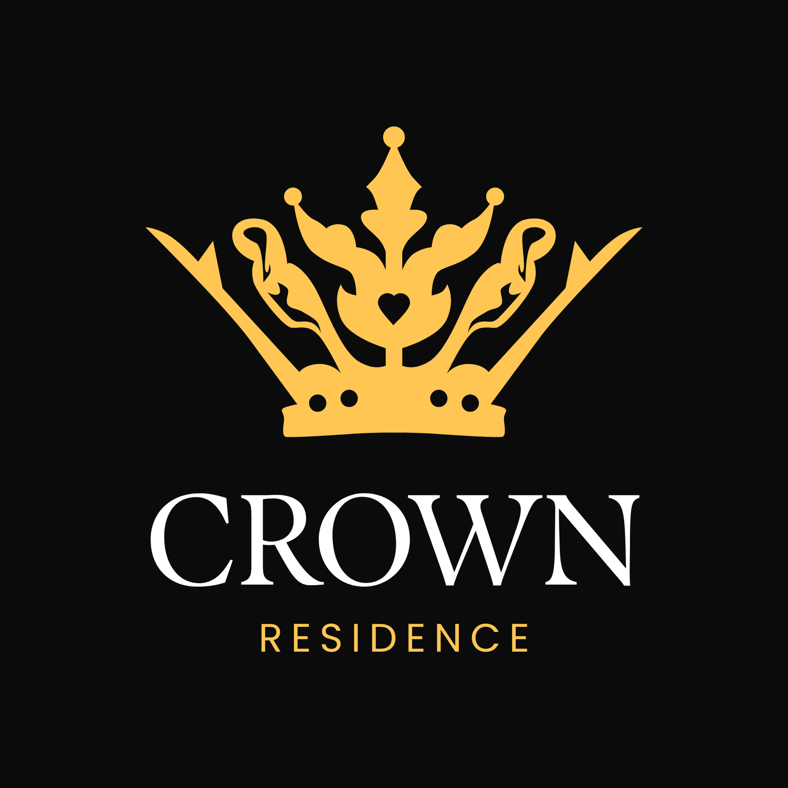 Gold Minimalist Residence Logo